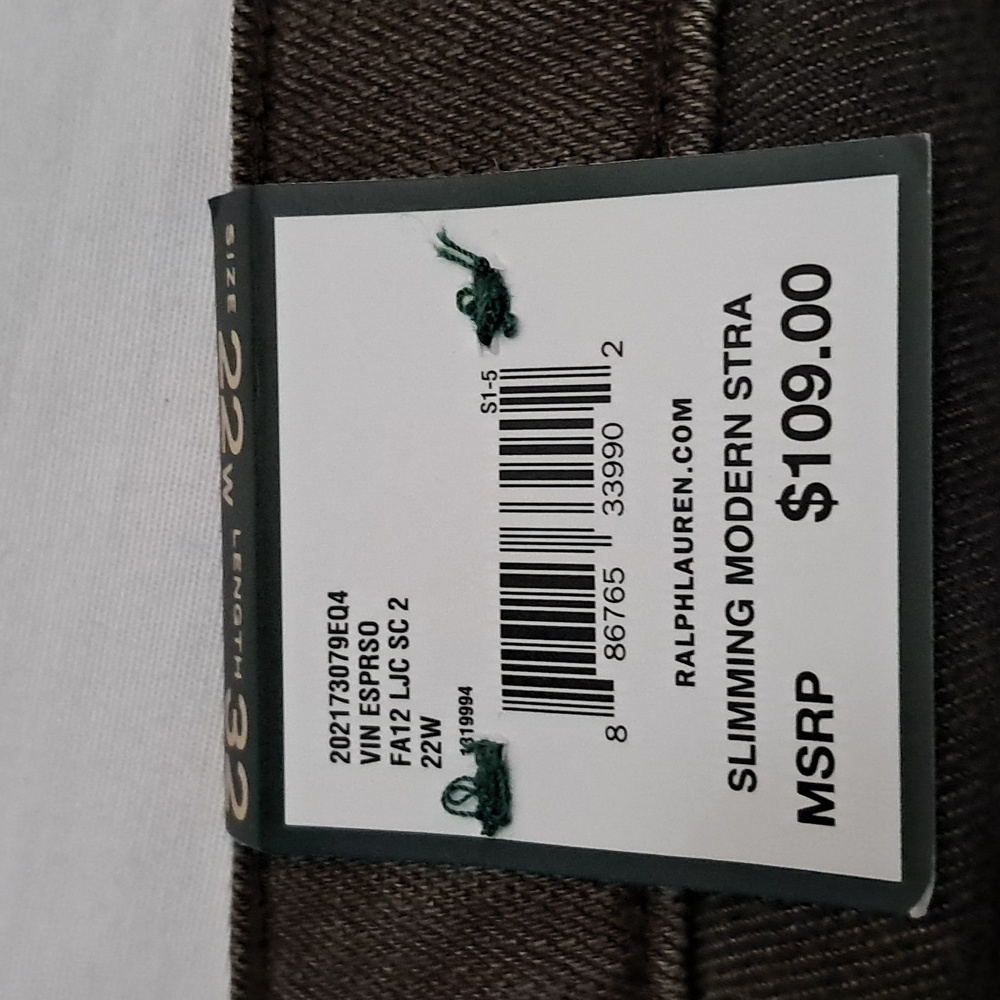 Lauren Ralph Lauren Women's Size 22W Slimming Modern Straight Jeans - Picture 11 of 11